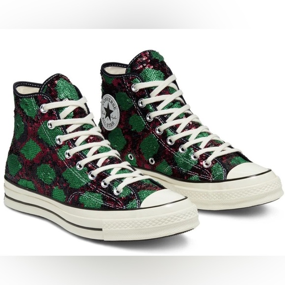 Converse Chuck 70 Hi Snakequins Red/Green/ US Mens 11.5 - Picture 4 of 5